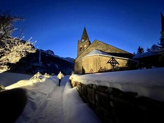 © L'église de la Grave en hiver - @marie poulet