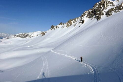 Itinéraire de ski de randonnée en Vallée Étroite - Col de la Vallée Étroite