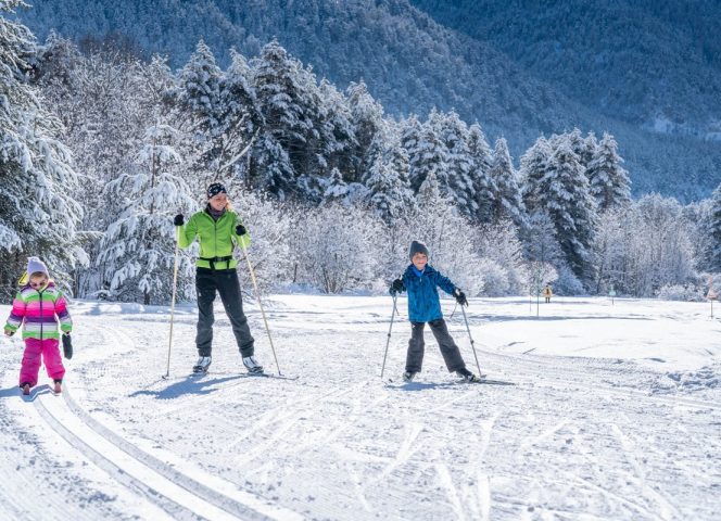 Ski de fond Le Rosier Hiver Famille Alpes Photogrphies