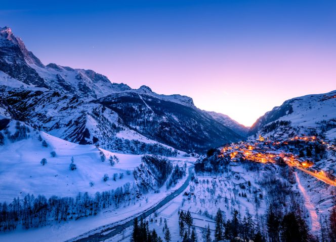 La grave hiver nuit HD Alpes Photographies