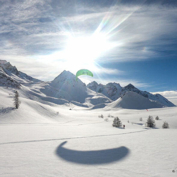 Snowkite au Col du Lautaret - J. Josserand