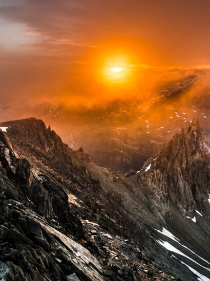 Itinérances dans les Hautes Vallées - Lever de soleil à la pointe des cerces juin - Blais T.