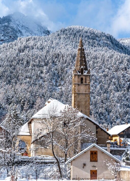 Vallée de la clarée l'hiver