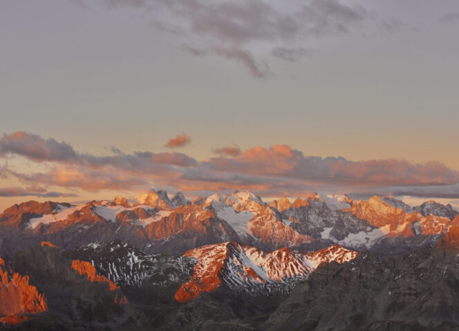 levé de soleil pic du lac Blanc L. Fine